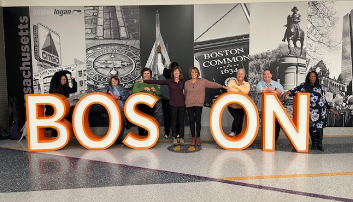 Boston sign at Logan Airport