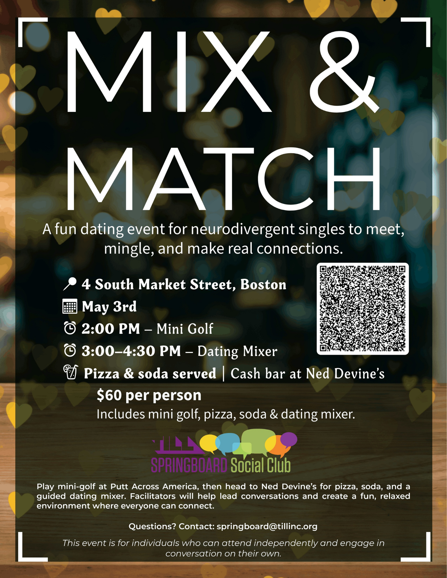 Mix and Match Springboard upcoming event 