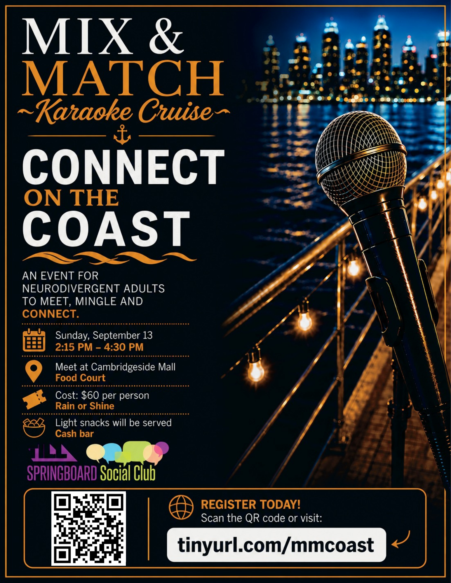 Mix and Match flyer for SpringBoard, Sept. 13th