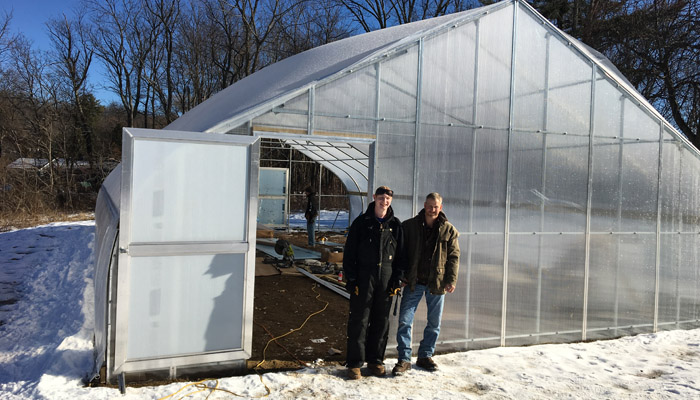 greenhouse in winter