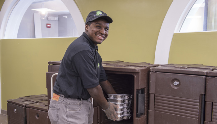 Food delivered in insulated cambros