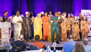 Group of people with different clothing representing their culture