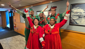 ETC Dancers posing for a picture at Holiday Party