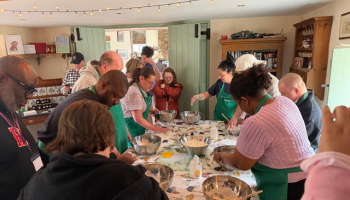 A group cooking in Ireland