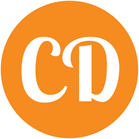 White CD Initials in a orange circle