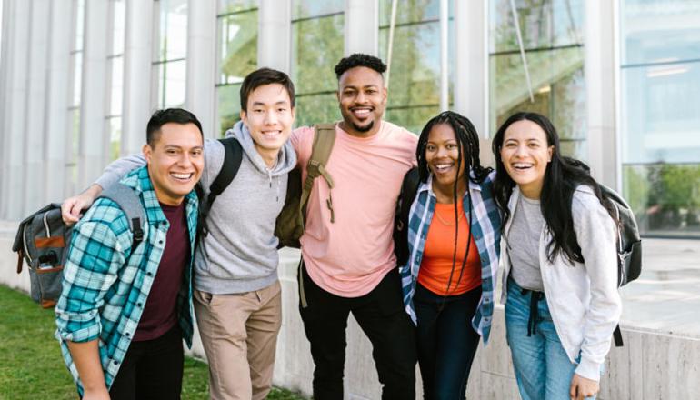 Engaged group of student interns